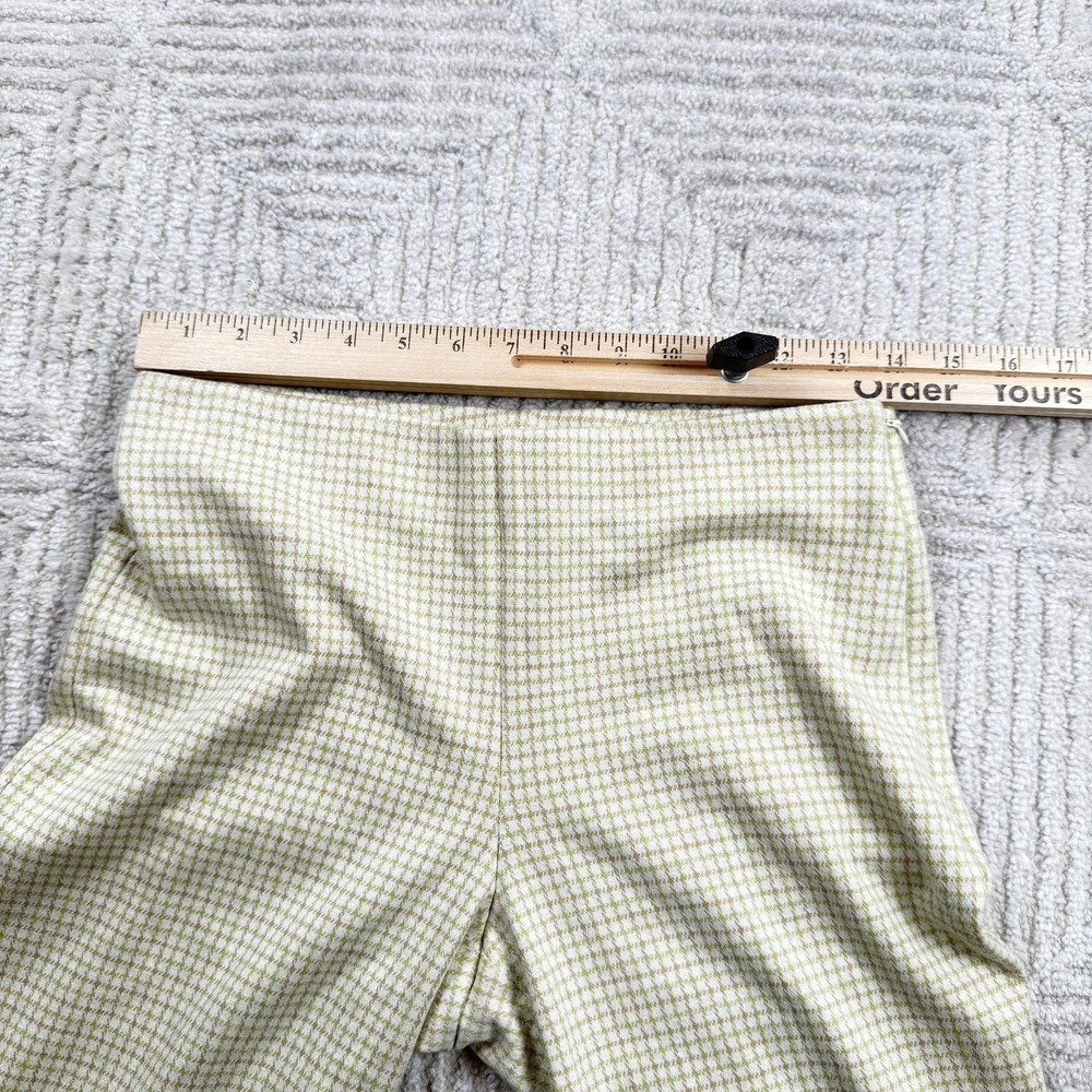 Ecru Pants Womens S Check Knit Stretch Quiet Luxury Old Money Spring Resort - Picture 6 of 14